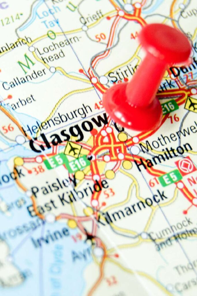 Chincheta-mapa-Glasgow